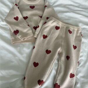 Limited edition Quincy Mae Heart-Patterned knit set